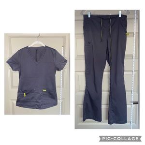Med Couture Scrub set in Pewter